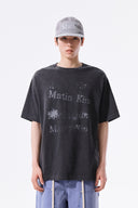 PIGMENT GRAFFITI LOGO TOP IN CHARCOAL GREY
