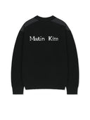 PATCH DETAIL KNIT ZIP UP FOR MEN IN BLACK