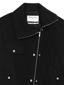 ASYMMETRIC KNIT PANEL JUMPER IN BLACK