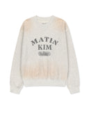 VINTAGE SPRAY LOGO SWEATSHIRT IN LIGHT BEIGE