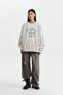 VINTAGE SPRAY LOGO SWEATSHIRT IN LIGHT BEIGE