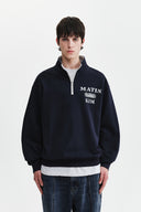 MATIN LOGO QUARTER ZIP UP IN NAVY