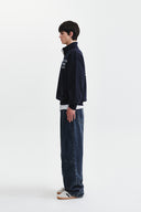 MATIN LOGO QUARTER ZIP UP IN NAVY