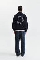 MATIN LOGO QUARTER ZIP UP IN NAVY