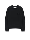 CALLIGRAPHY BACK LOGO KNIT PULLOVER IN BLACK