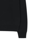 CALLIGRAPHY BACK LOGO KNIT PULLOVER IN BLACK