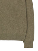 CALLIGRAPHY BACK LOGO KNIT PULLOVER IN KHAKI