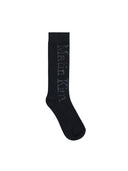 CRACKED LOGO JACQUARD SOCKS IN BLACK