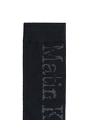 CRACKED LOGO JACQUARD SOCKS IN BLACK