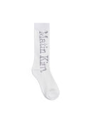 CRACKED LOGO JACQUARD SOCKS IN WHITE