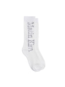 CRACKED LOGO JACQUARD SOCKS IN WHITE