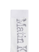 CRACKED LOGO JACQUARD SOCKS IN WHITE