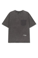VINTAGE WASHED CALLIGRAPHY BACK LOGO TOPIN CHARCOAL GREY
