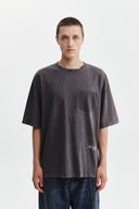 VINTAGE WASHED CALLIGRAPHY BACK LOGO TOPIN CHARCOAL GREY