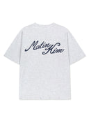 CALLIGRAPHY BACK LOGO POCKET TOP IN LIGHT GRAY