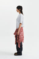 CALLIGRAPHY BACK LOGO POCKET TOP IN LIGHT GRAY