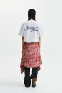 CALLIGRAPHY BACK LOGO POCKET TOP IN LIGHT GRAY