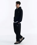 DENVER 2-WAY HOOD ZIP-UP IN BLACK