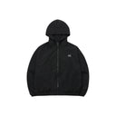 BACK ROUND WINDBREAKER IN BLACK