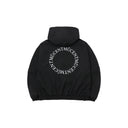 BACK ROUND WINDBREAKER IN BLACK