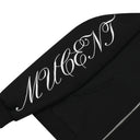 POZEN MIX LETTERING HOOD ZIP-UP IN BLACK