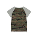 RUFFIN CAMO RAGLAN SLIM FIT HALF T IN BEIGE