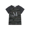 RUFFIN CAMO RAGLAN SLIM FIT HALF T IN CHARCOAL