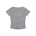 LUKE EYELET LACE-UP CORSET HALF T IN GREY