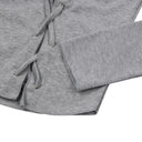 MARING EYELET LACE-UP CORSET LONG SLEEVE T IN GREY