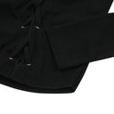 MARING EYELET LACE-UP CORSET LONG SLEEVE T IN BLACK