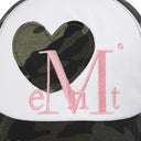 SIGNATURE HEART PATCH BALL CAP IN CAMO KHAKI