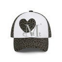 SIGNATURE HEART PATCH BALL CAP IN LEOPARD KHAKI