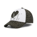 SIGNATURE HEART PATCH BALL CAP IN LEOPARD KHAKI