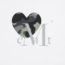 CANYON HEART CAMO HALF T IN WHITE / GRAY