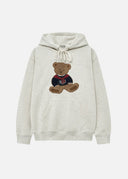 BOUCLE DOODLE BEAR HOODIE IN OATMEAL