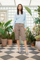 BACK LOGO SEE THROUGH CARDIGAN FOR WOMEN IN LIGHT BLUE image 10