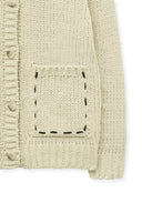 HANDMADE COLLAR KNIT CARDIGAN FOR MEN IN BUTTER image 5