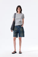 CARPENTER BERMUDA DENIM PANTS IN BLUE image 9