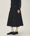 W COTTON WAIST WRINKLE SKIRT IN BLACK image 12
