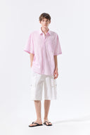 SMALL LOGO OVER FIT SHIRT FOR MEN IN PINK image 10