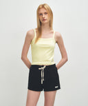 W BASIC STRING CROP SLEEVELESS IN LIGHT YELLOW image 10