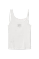 UNBALANCE TUCK SLEEVELESS TOP IN WHITE image 2