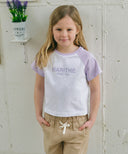ENFANT W RAGLAN REGULAR LOGO SEMI CROP TEE IN LIGHT PURPLE image 1