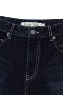 STITCH POINT DENIM SHORTS IN BLACK image 3