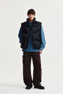 UNBALANCE QUILTED DOWN VEST FOR MEN IN BLACK image 18