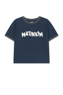 MATIN LOGO RINGER CROP TOP IN NAVY image 10