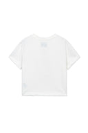 LABEL POINT LETTERING CROP TOP IN WHITE image 2