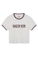 STUD LOGO RINGER TOP IN WHITE image 1