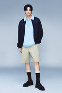 CURVED SEAM BERMUDA PANTS FOR MEN IN BEIGE image 11
