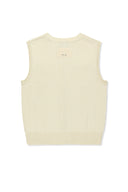 POCKET WASHED KNIT VEST IN LIGHT BEIGE image 13